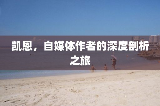 凯恩，自媒体作者的深度剖析之旅
