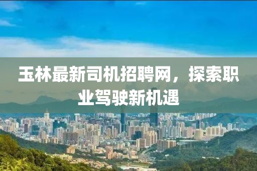 玉林最新司机招聘网，探索职业驾驶新机遇