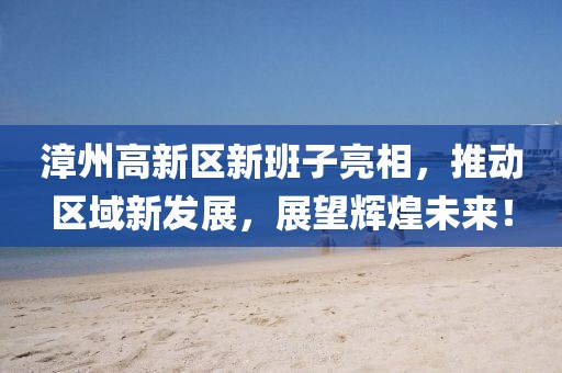 漳州高新区新班子亮相，推动区域新发展，展望辉煌未来！