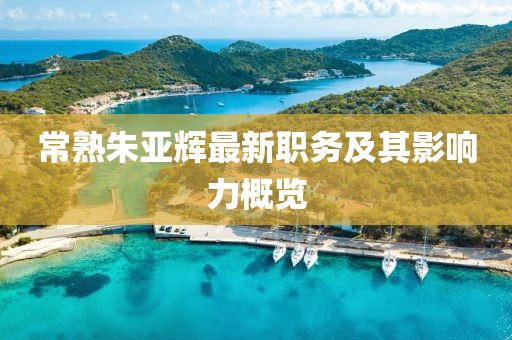 常熟朱亚辉最新职务及其影响力概览