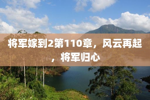 将军嫁到2第110章，风云再起，将军归心