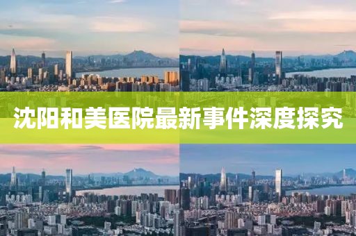 沈阳和美医院最新事件深度探究