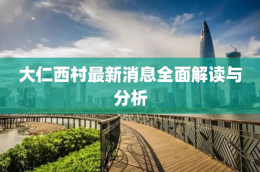 大仁西村最新消息全面解读与分析
