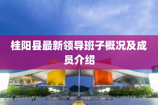 桂阳县最新领导班子概况及成员介绍