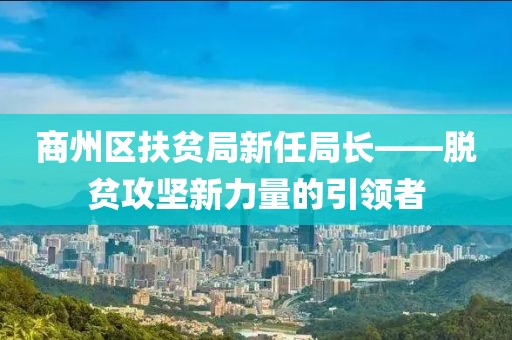 商州区扶贫局新任局长——脱贫攻坚新力量的引领者