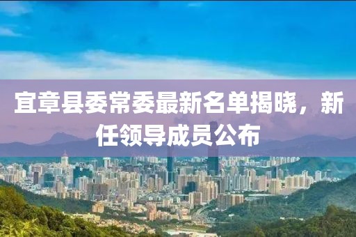 宜章县委常委最新名单揭晓，新任领导成员公布