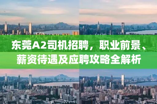 东莞A2司机招聘，职业前景、薪资待遇及应聘攻略全解析