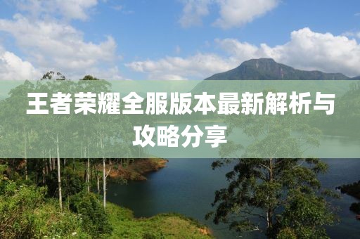 王者荣耀全服版本最新解析与攻略分享