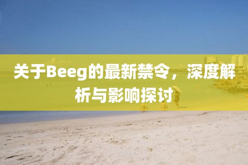 关于Beeg的最新禁令，深度解析与影响探讨